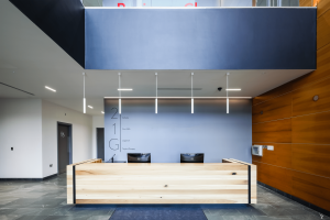 Bespoke Reception Desk Produced For Lightyear Office Building
